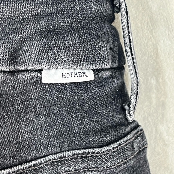 Mother Jeans 26 Tippy Top Looker Black Vintage Wash Stretch Jeans Made in USA - Picture 8 of 12